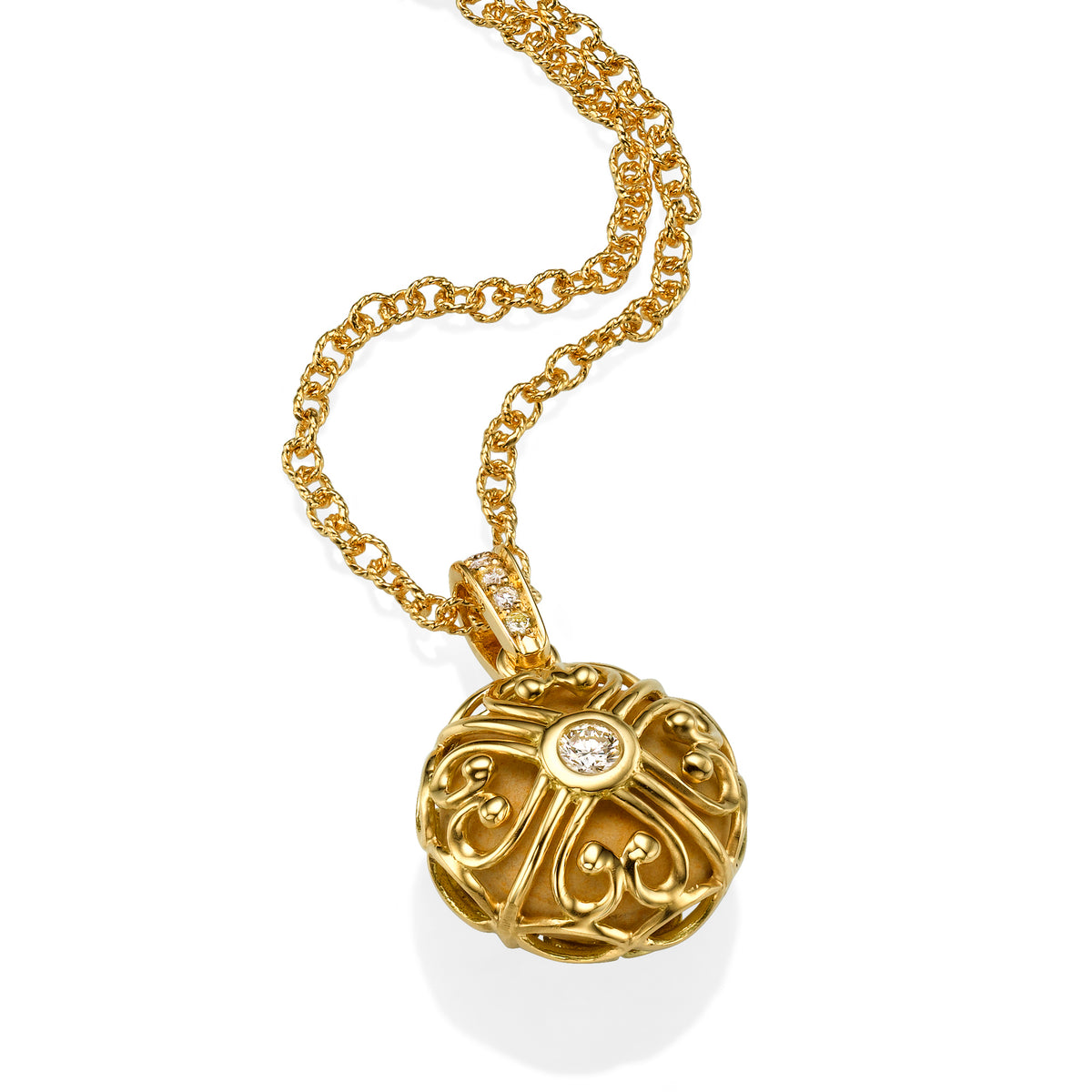 Hidden Hearts Pendant 18K Rose Gold and Diamond