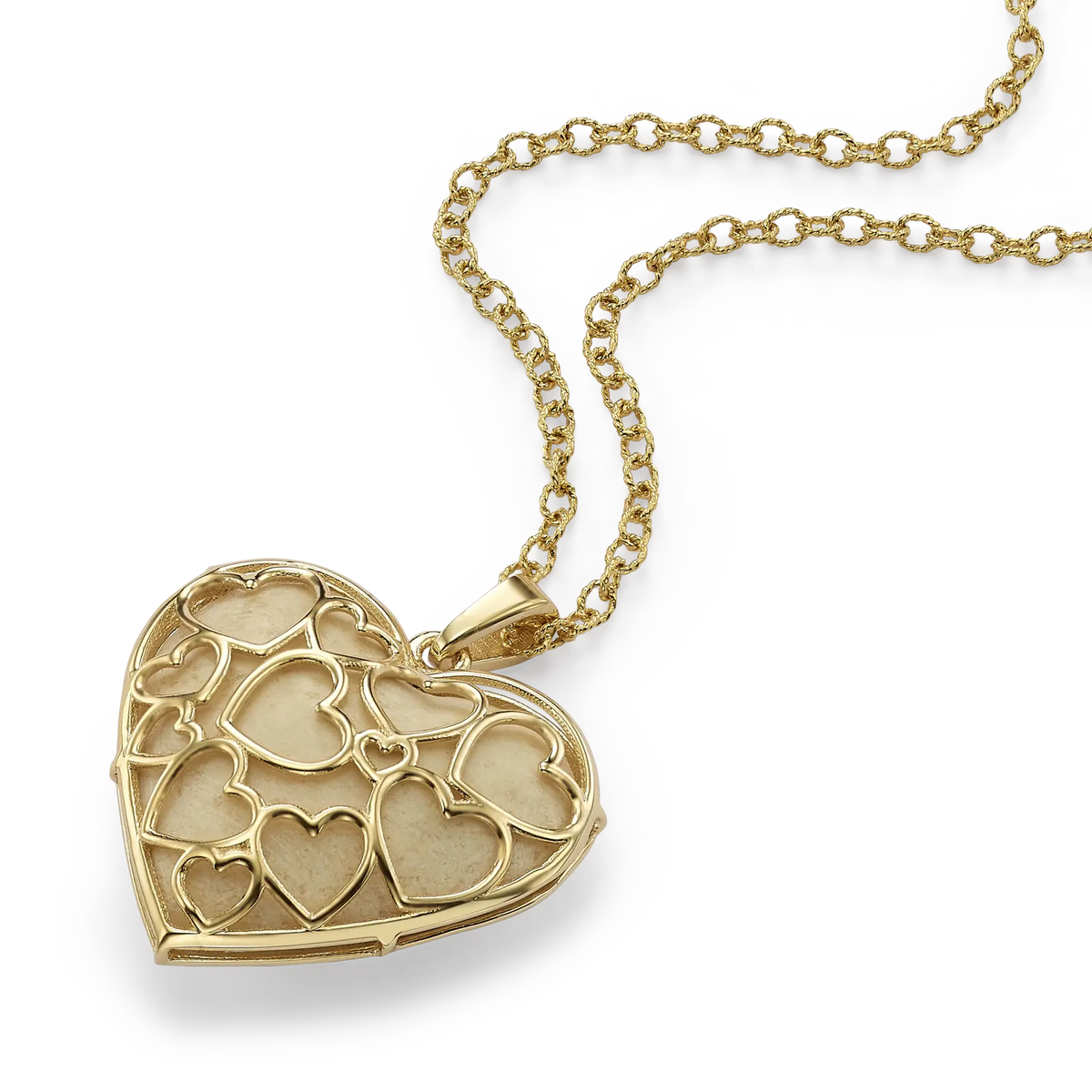 Heart shape pendant made with Temple Mount stone, gold diamonds