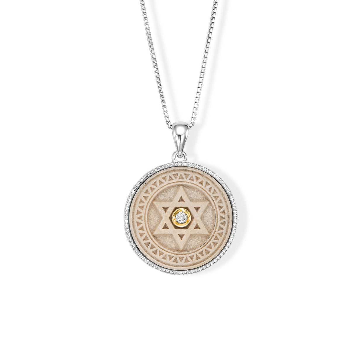 Star of David Pendant with Diamond