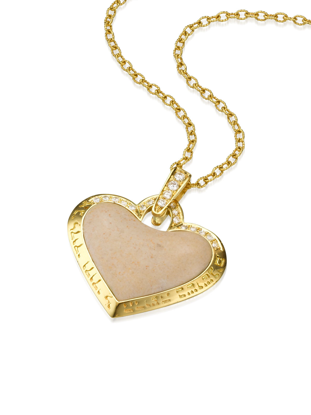 Heart Shape Pendant 18K Rose Gold and Diamonds