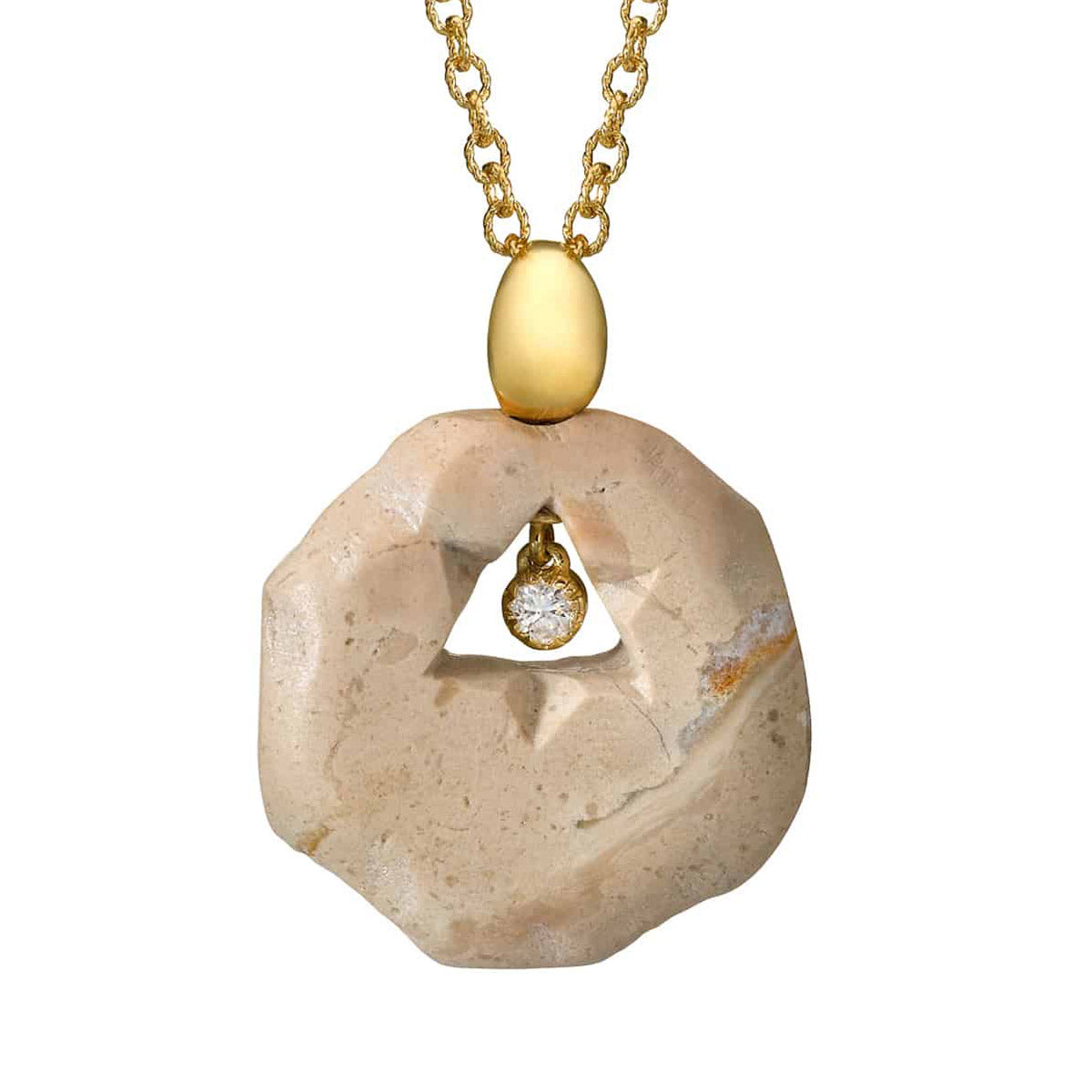 Star of David Pendant, Gold and Diamond