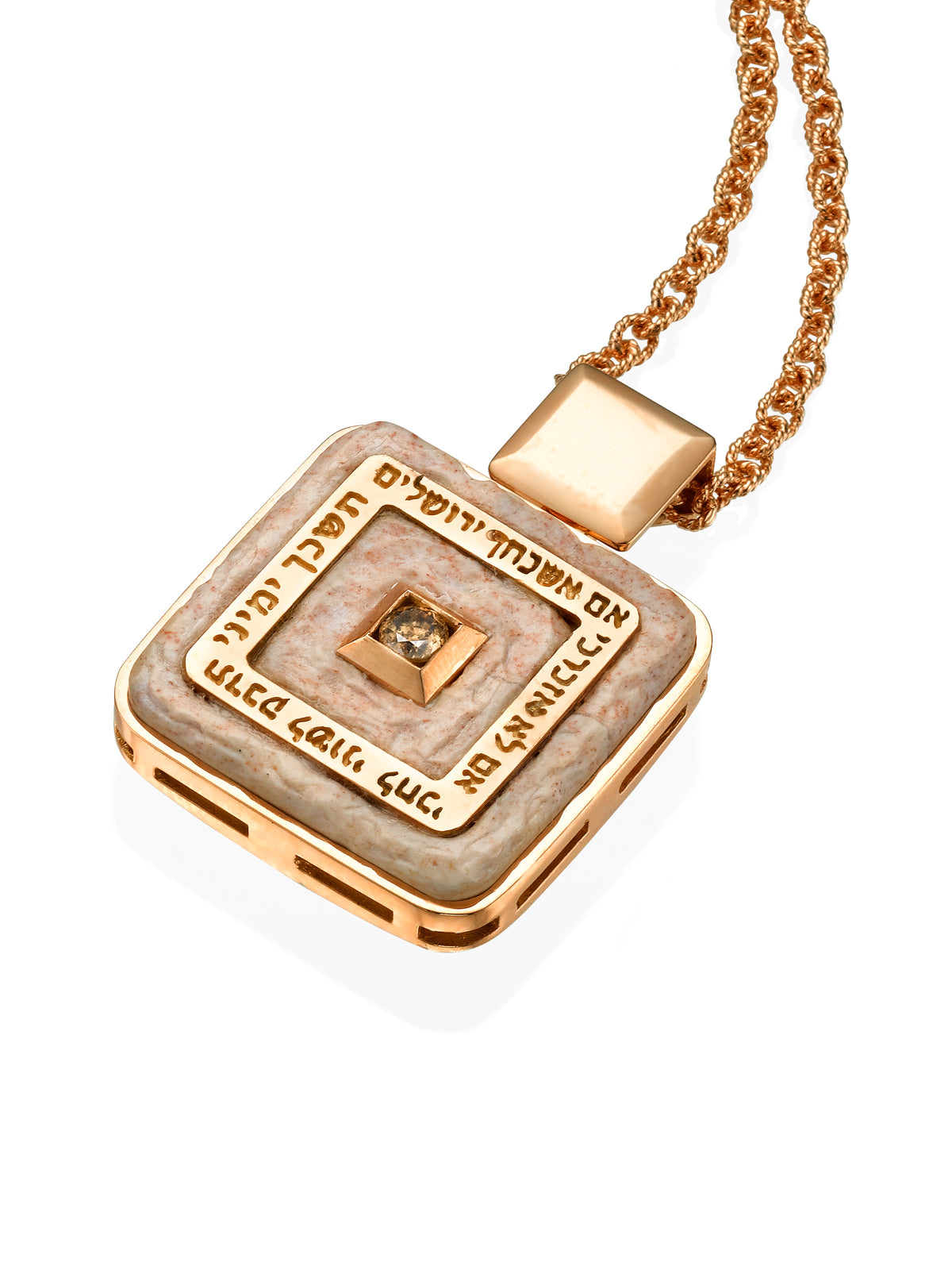 Royal Faith Pendant, Rose Gold and Diamond