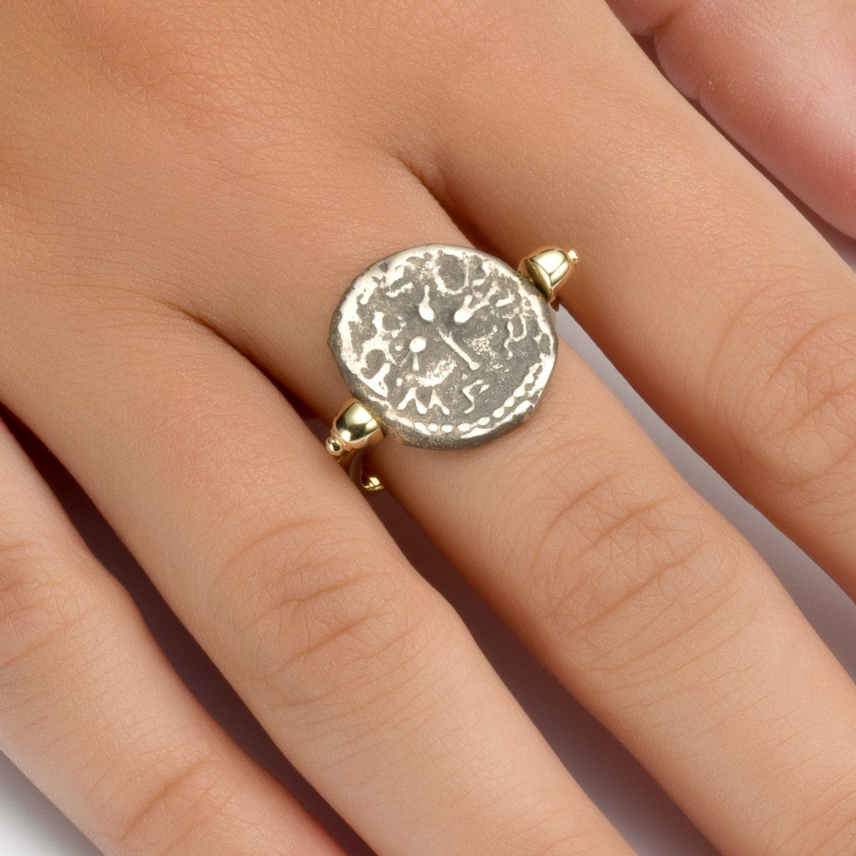 Temple Mount Sifting project Half Shekel Replica Ring