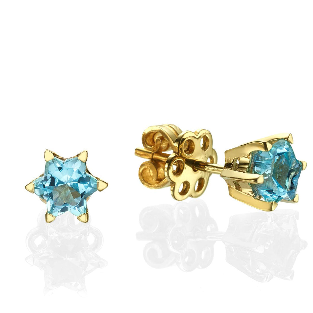 Topaz Star Of David Stud Earrings