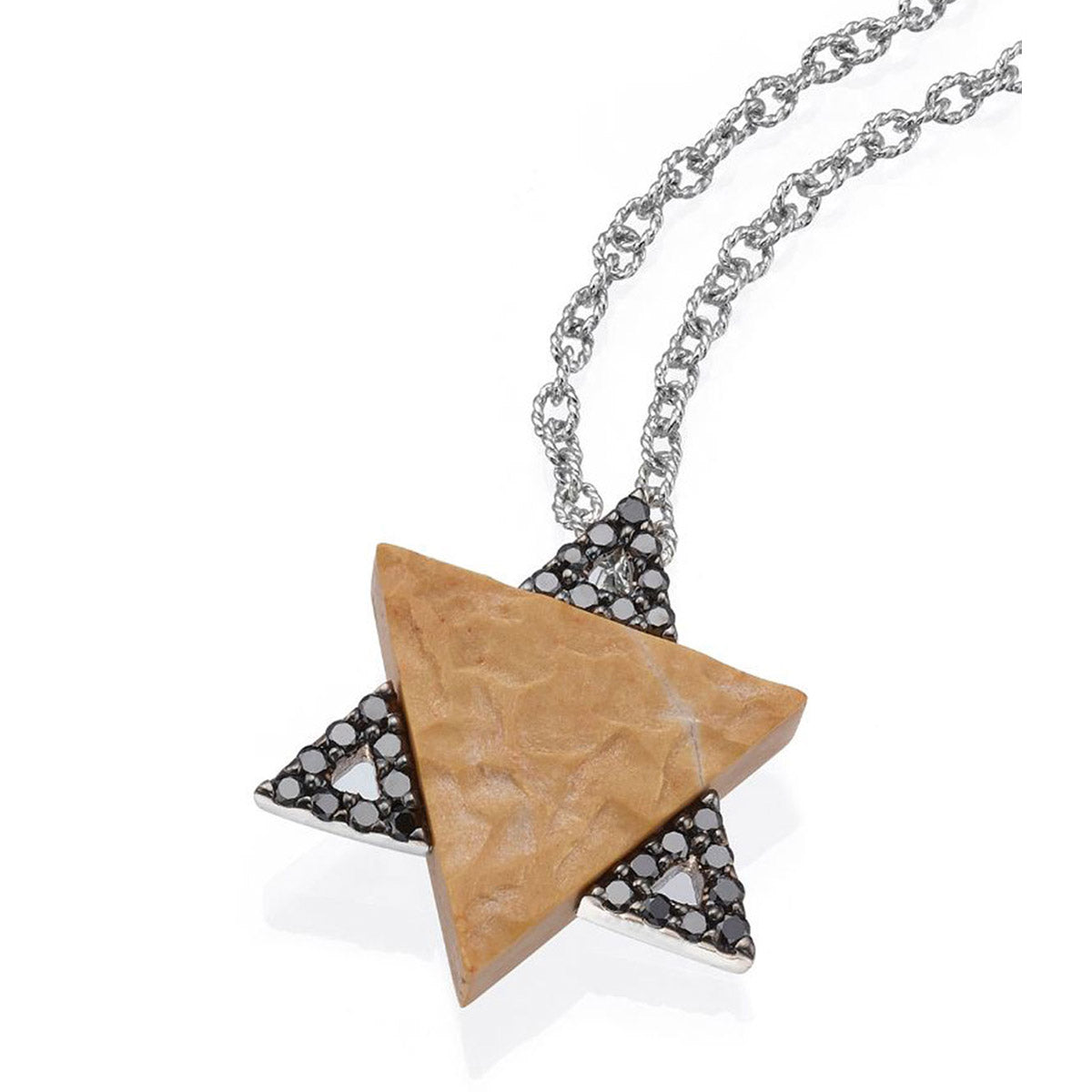 Star of David stone from the Temple Mount and black diamonds