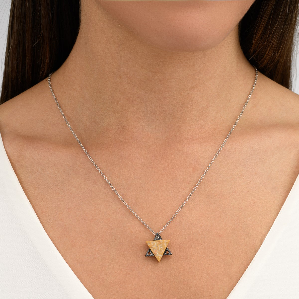 Star of David stone from the Temple Mount and black diamonds