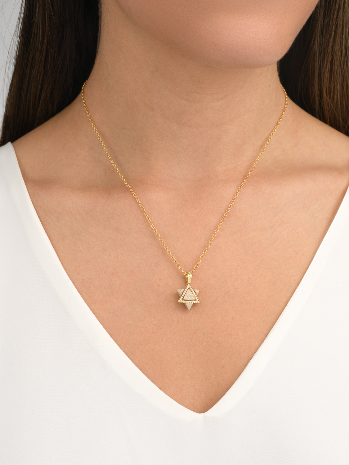 Star Of David Pendant, Gold and Diamonds