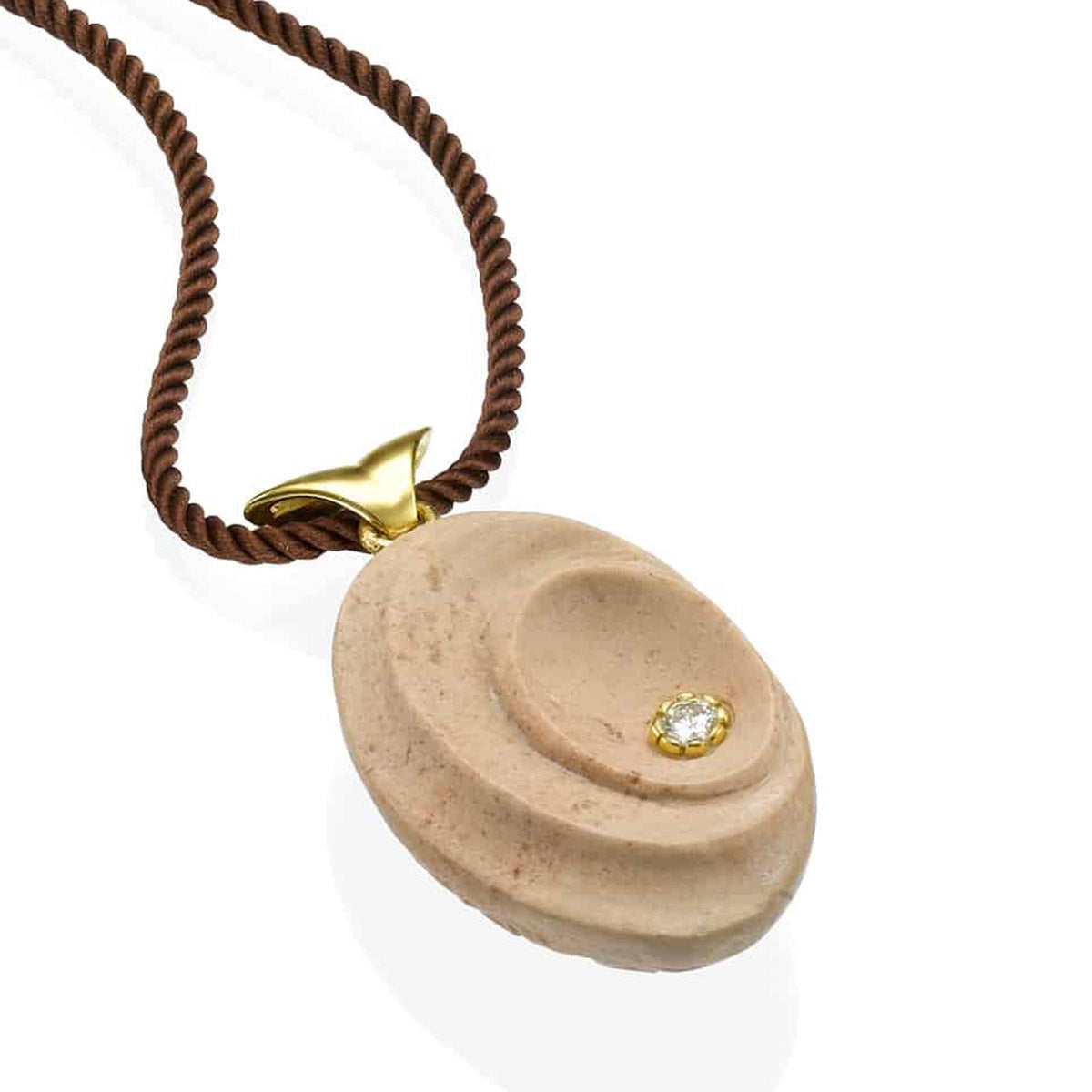 Oval Temple Mount Stone Pendant