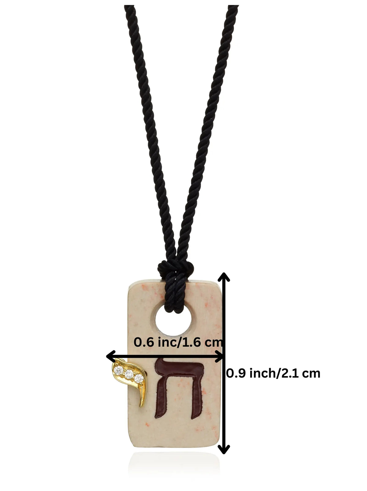 Chai Pendant Gold & Diamonds