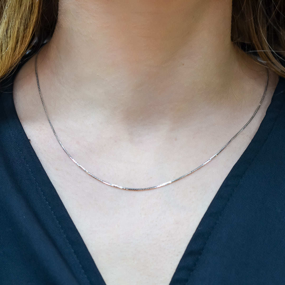 White gold chain 14K