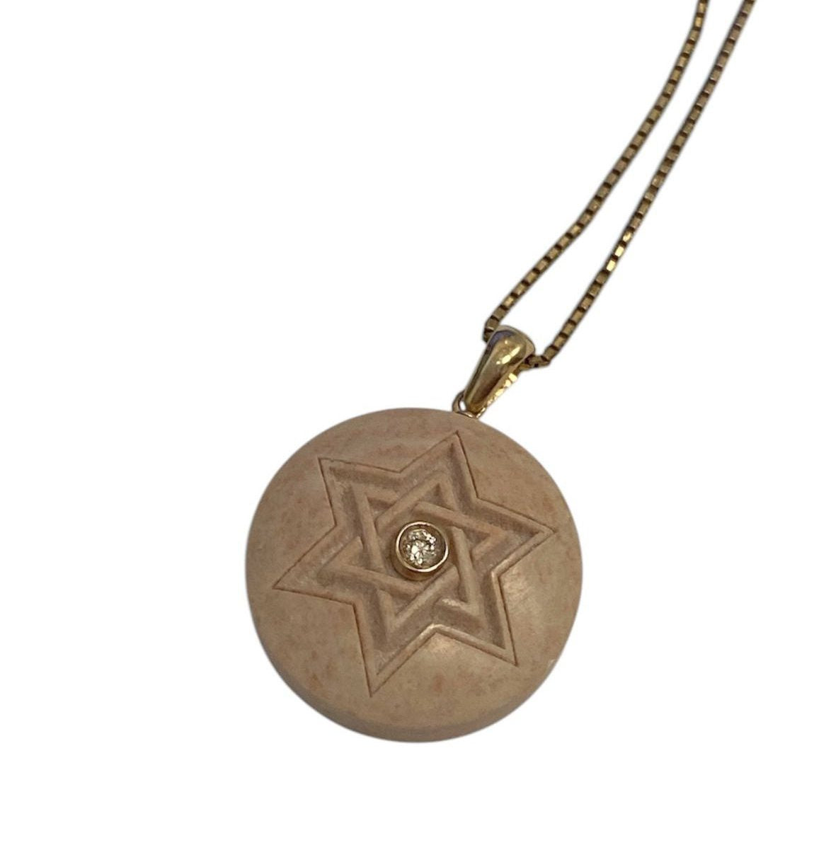 Star of David Gold and Diamonds Pendant