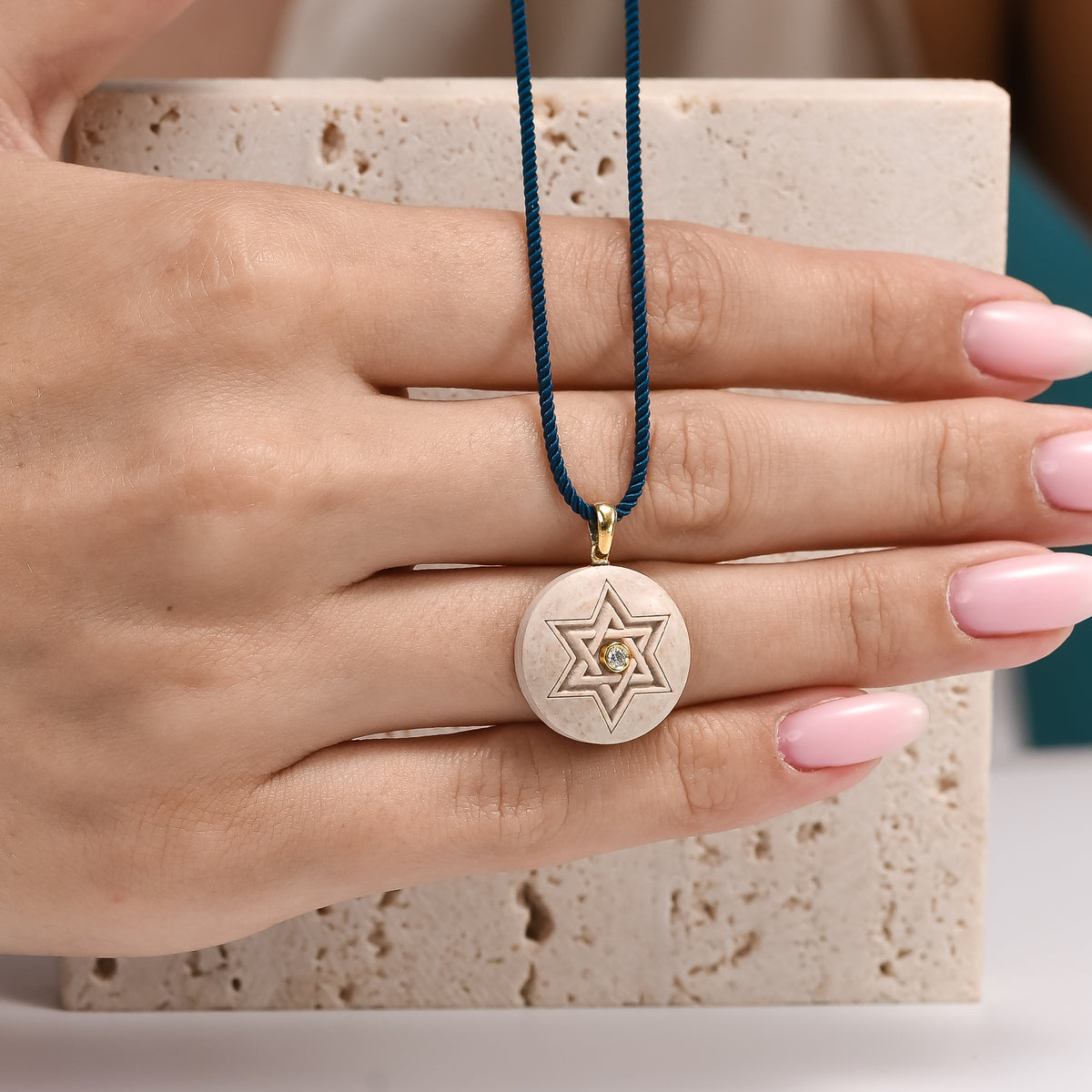 Star of David Gold and Diamonds Pendant