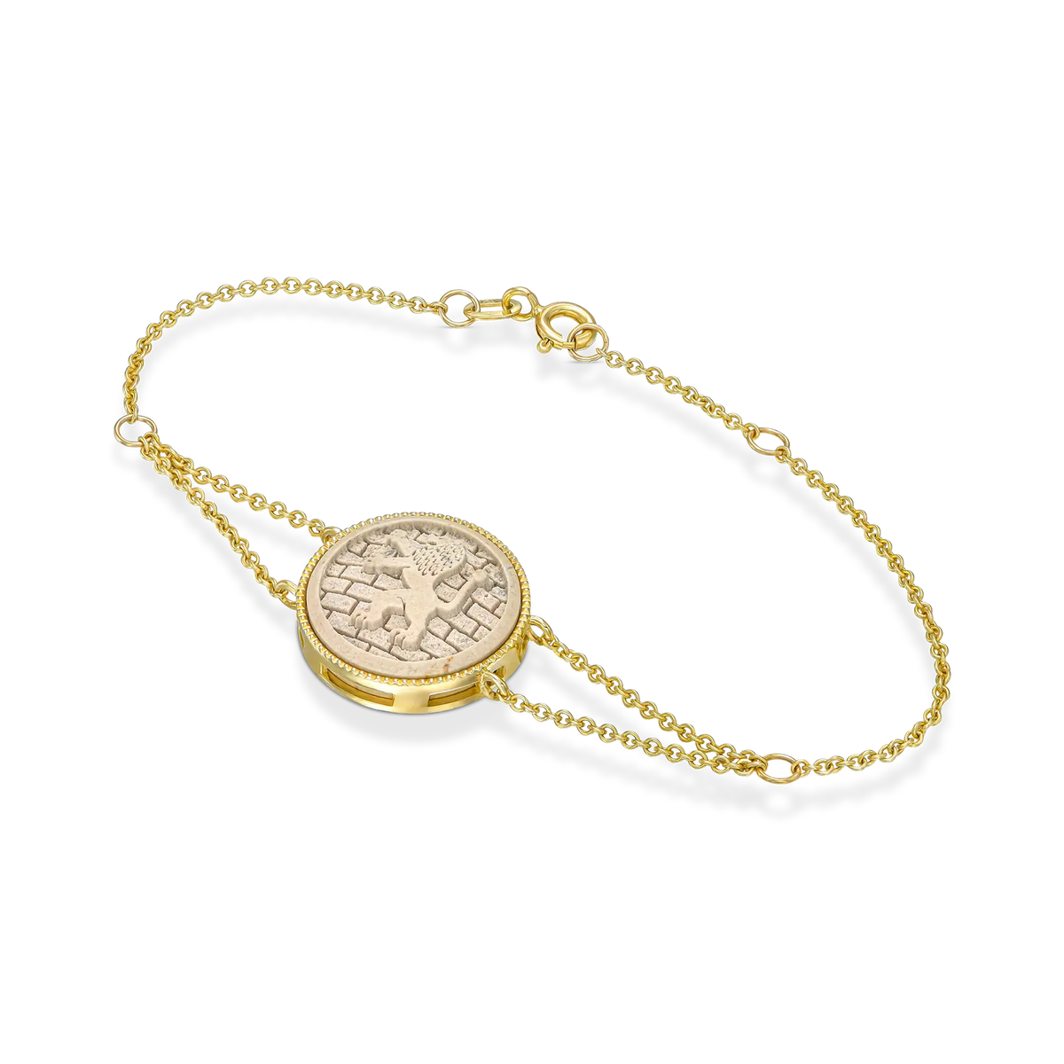 Gold bracelet, temple mount stone