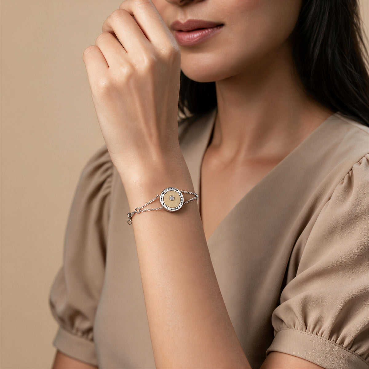 Temple Mount Stone Round Bracelet "if I Forget Thee"