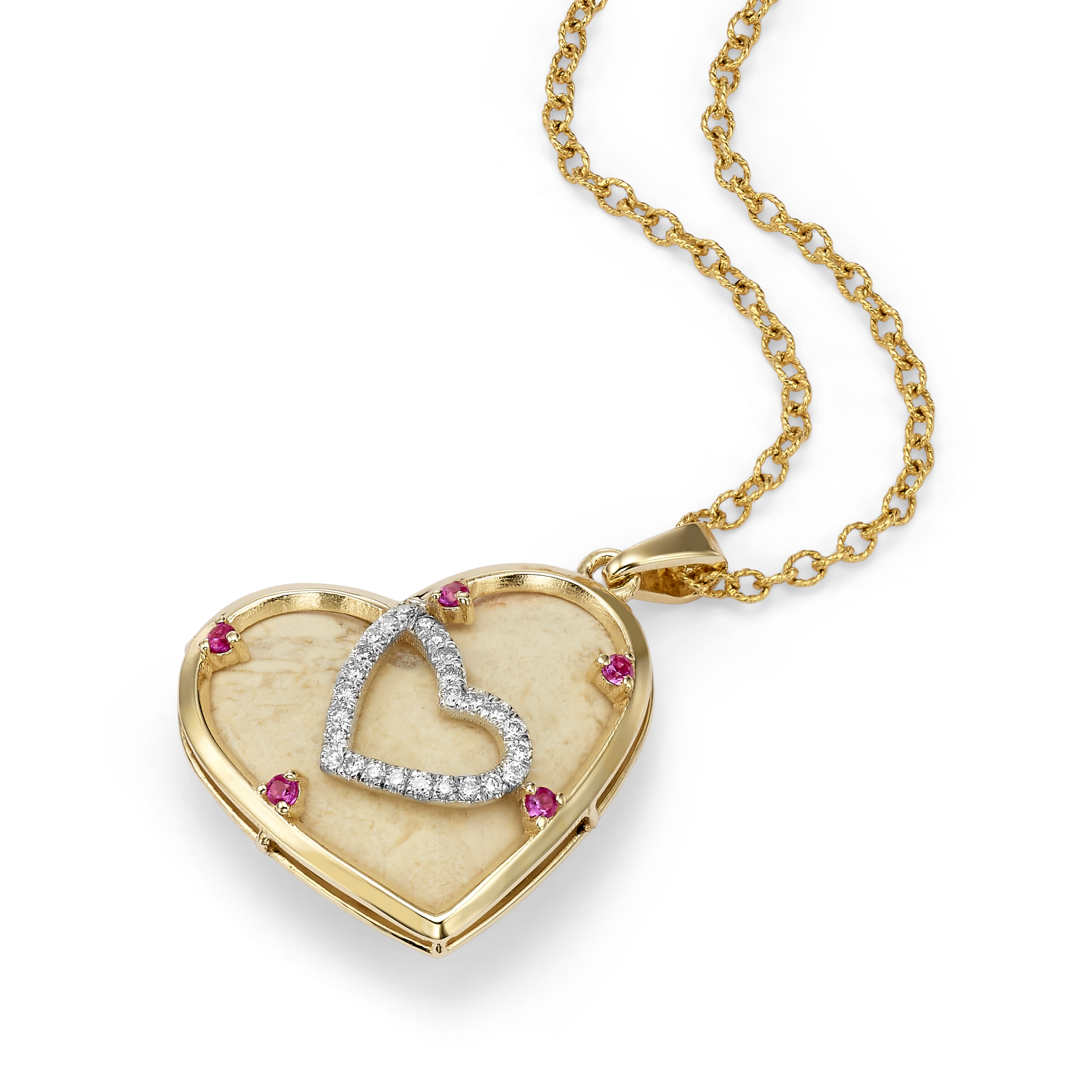 Heart shaped ruby pendant